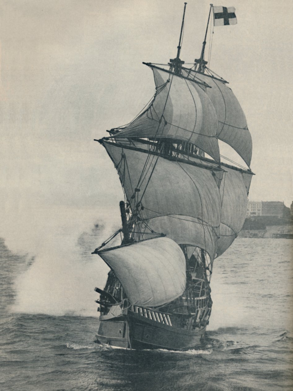 Drakes flaggskip på sin reise rundt om i verden, replika, 1937 av Unbekannt