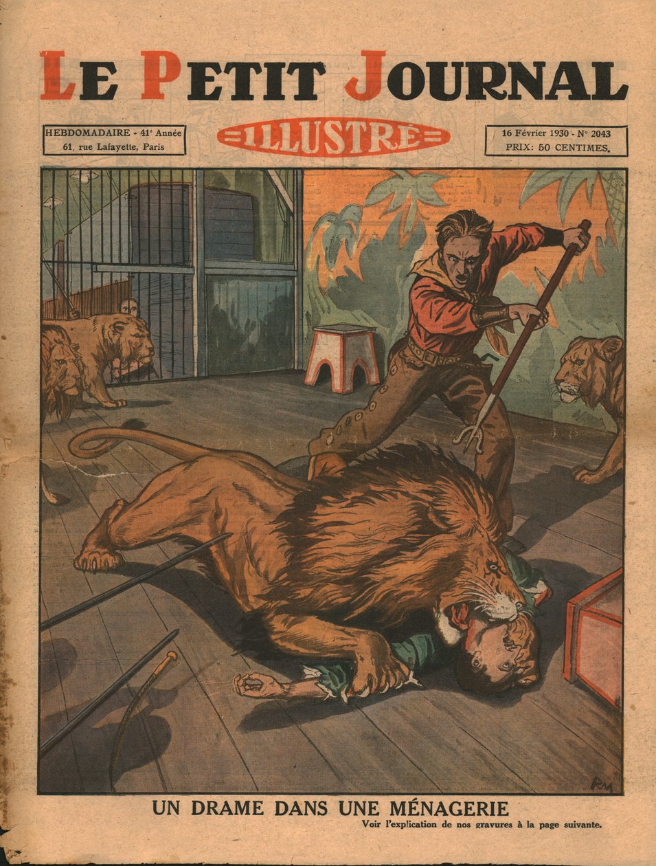 Drama i et menasjeri, 1930. av Unbekannt
