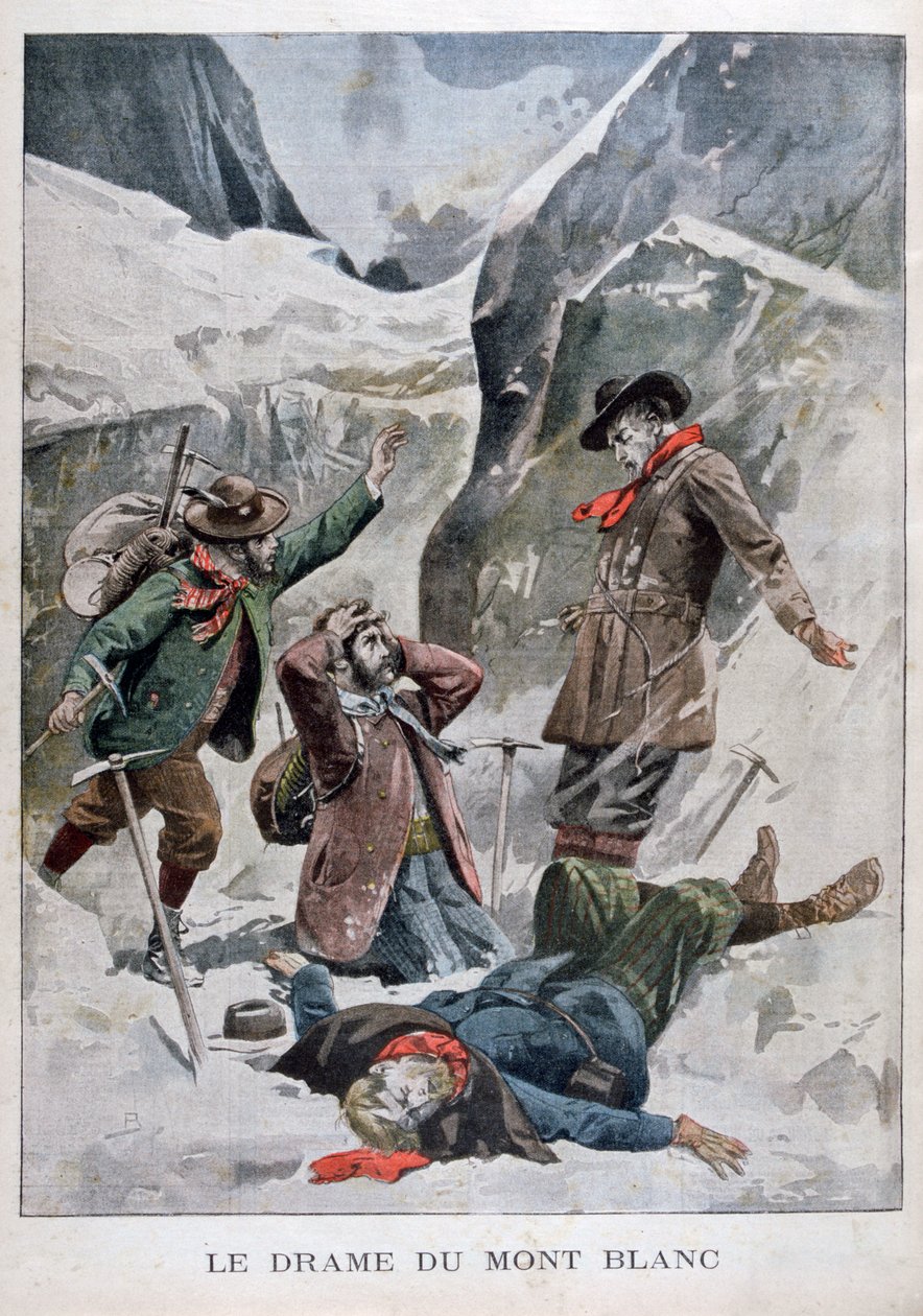 Drama på Mont Blanc, Alpene, 1902 av Unbekannt