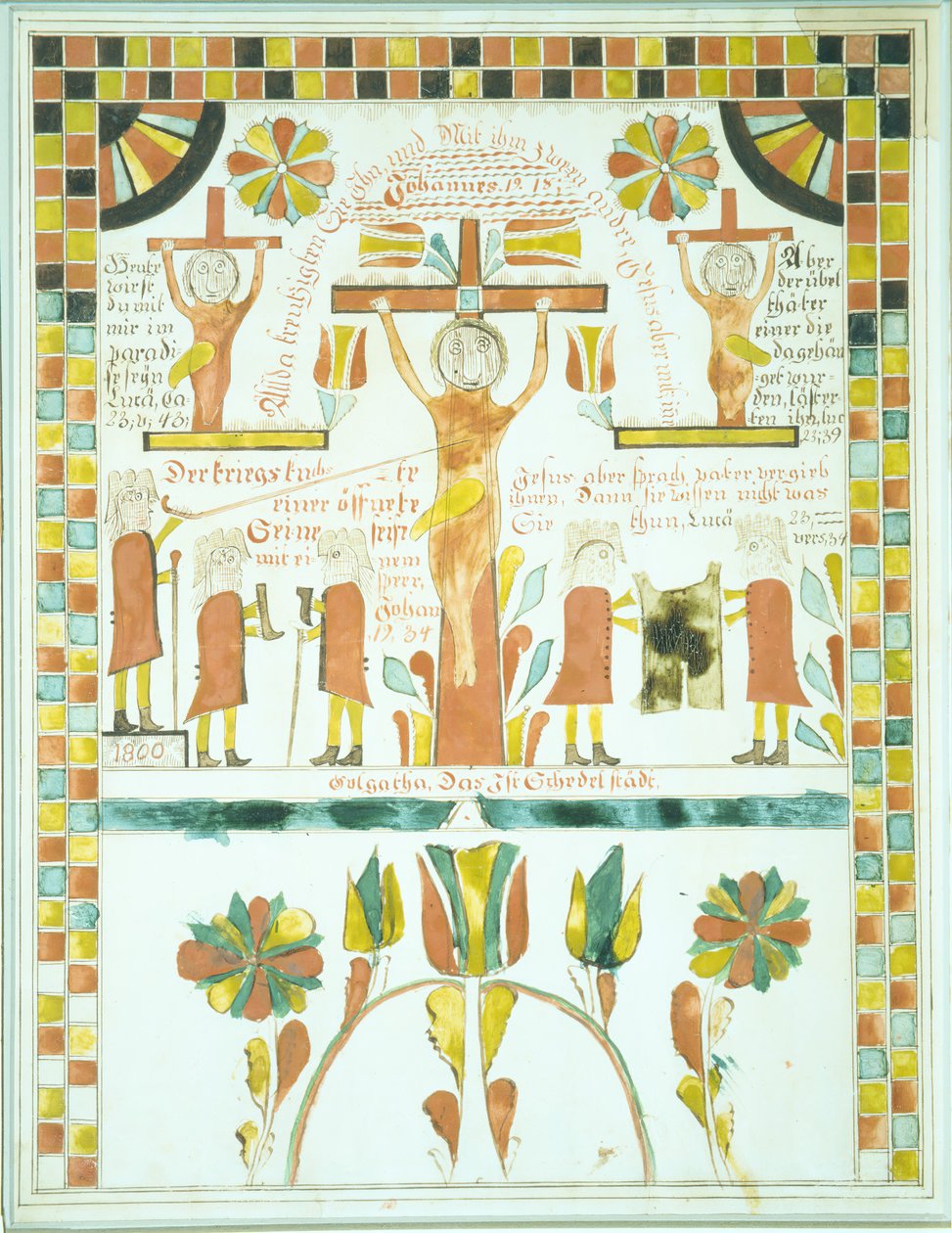 Tegning av korsfestelsen, 1800. av Unbekannt