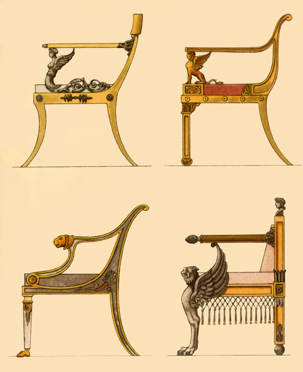 Salongstoler, 1808, 1946. av Unbekannt