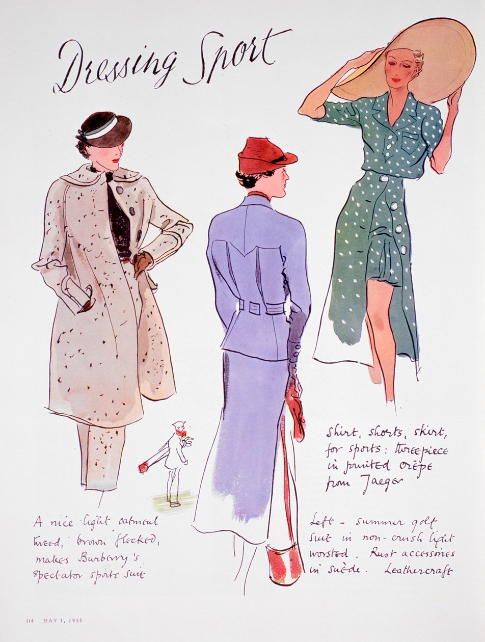 Dressing Sport, moteillustrasjon, 1935 av Unbekannt