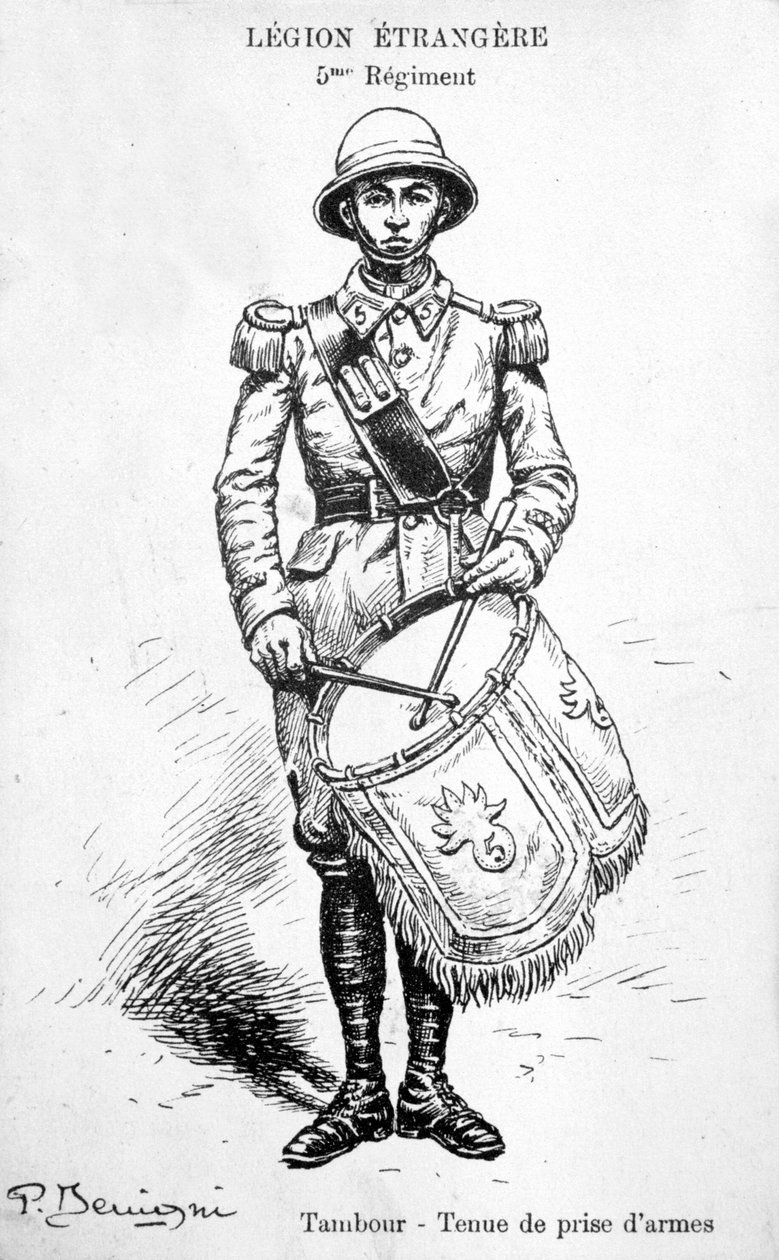 Trommeslager, 5. regiment av den franske fremmedlegionen, 1900-tallet av Unbekannt