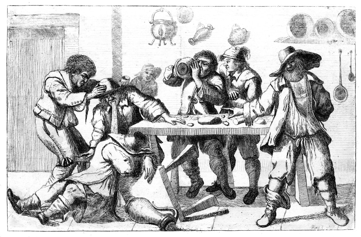 Berusede figurer, c1600-tallet av Unbekannt
