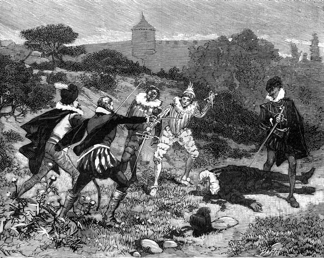 Duel of the Mignons, 27. april 1578 1882-1884 av Unbekannt