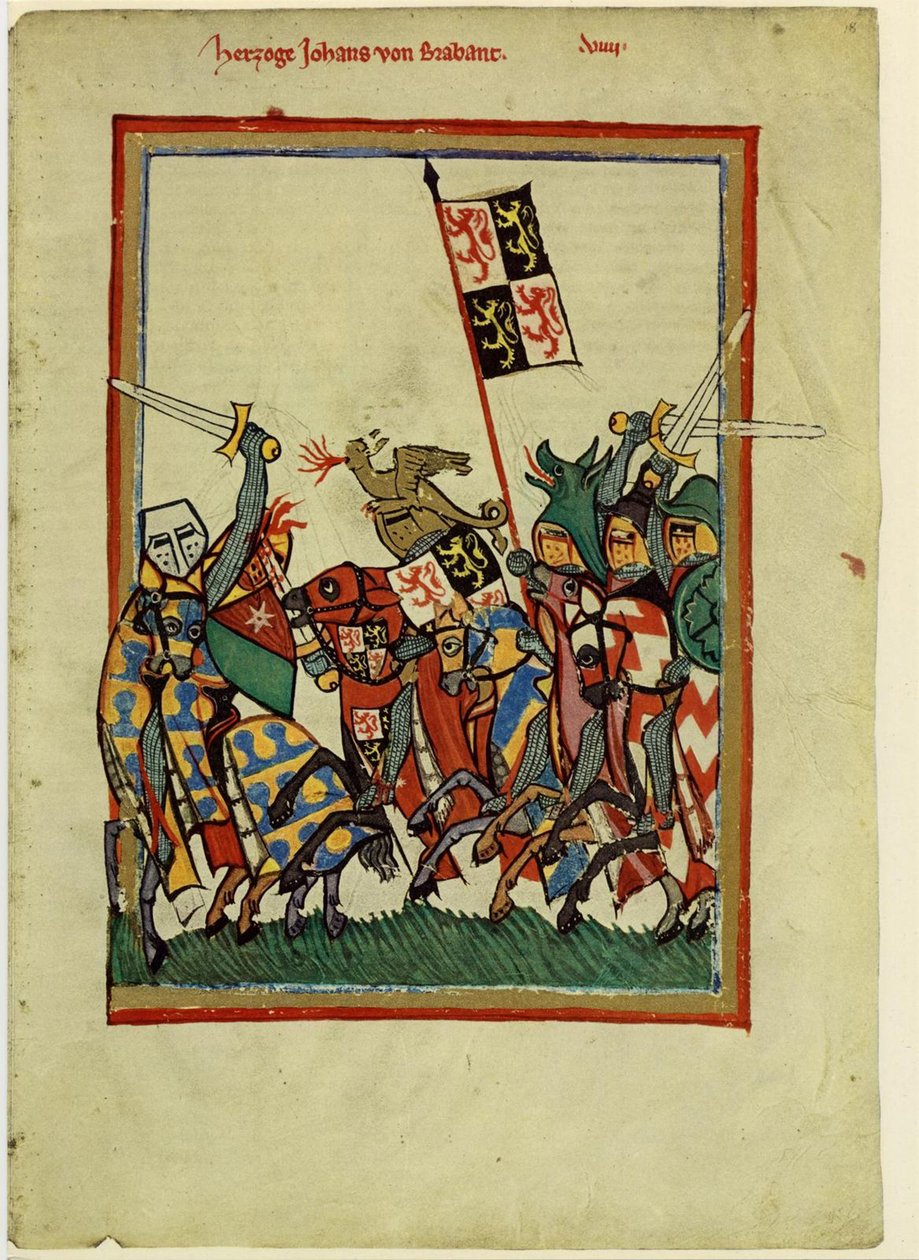 Hertug John I av Brabant fra Codex Manesse, mellom 1305 og 1340 av Unbekannt