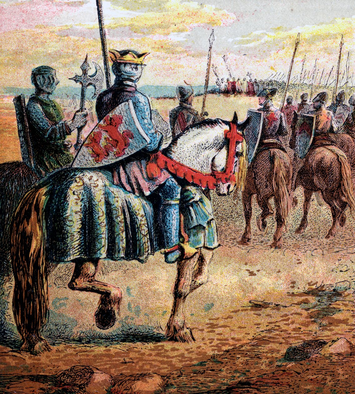 Hertug Robert går til Palestina, 1000-tallet, ca 1850 av Unbekannt