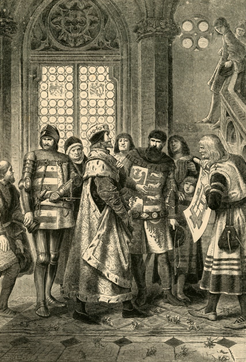 Hertug Rudolf IV som grunnlegger av Stephen Cathedral, c1360, 1890. av Unbekannt