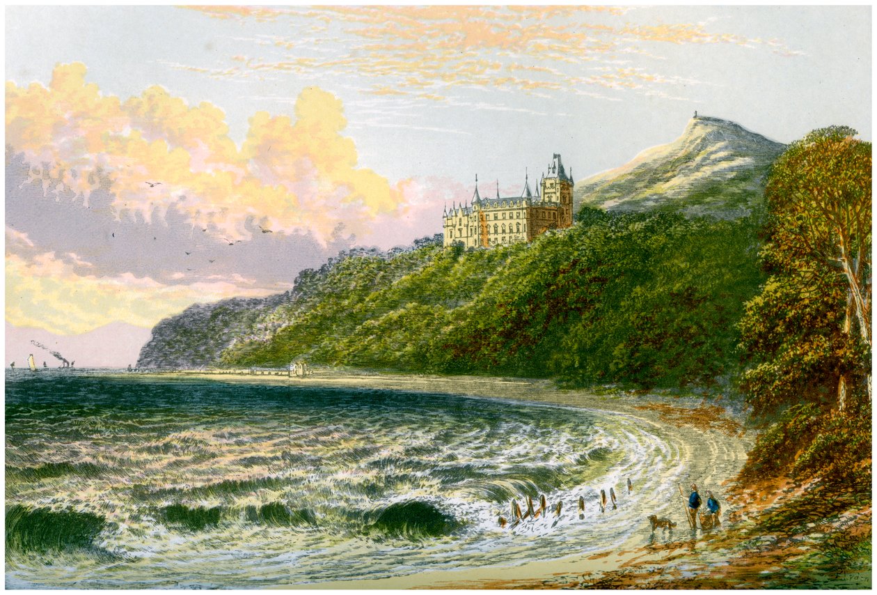 Dunrobin Castle, Sutherland, Skottland, hjemmet til hertugen av Sutherland, c1880 av Unbekannt