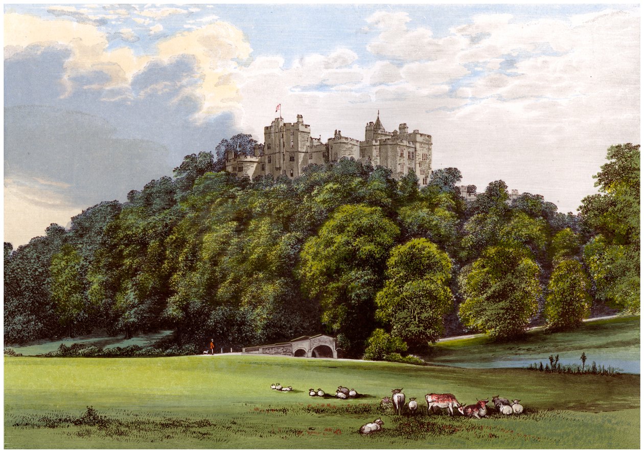 Dunster Castle, hjemmet til Fownes-Luttrell-familien, Somerset, c1880 av Unbekannt