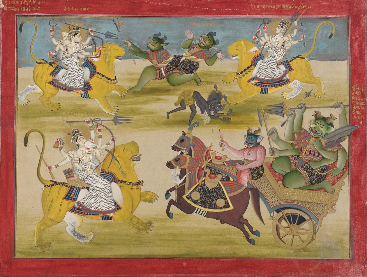 Durga kjemper mot Rakshasa