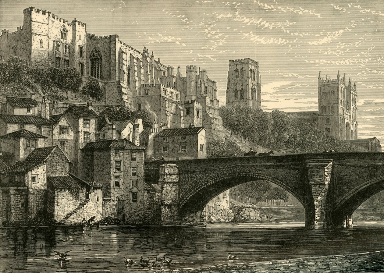 Durham fra elven, 1898. av Unbekannt