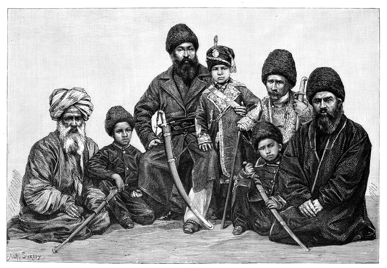 Durrani-høvdinger, Afghanistan, 1895 av Unbekannt