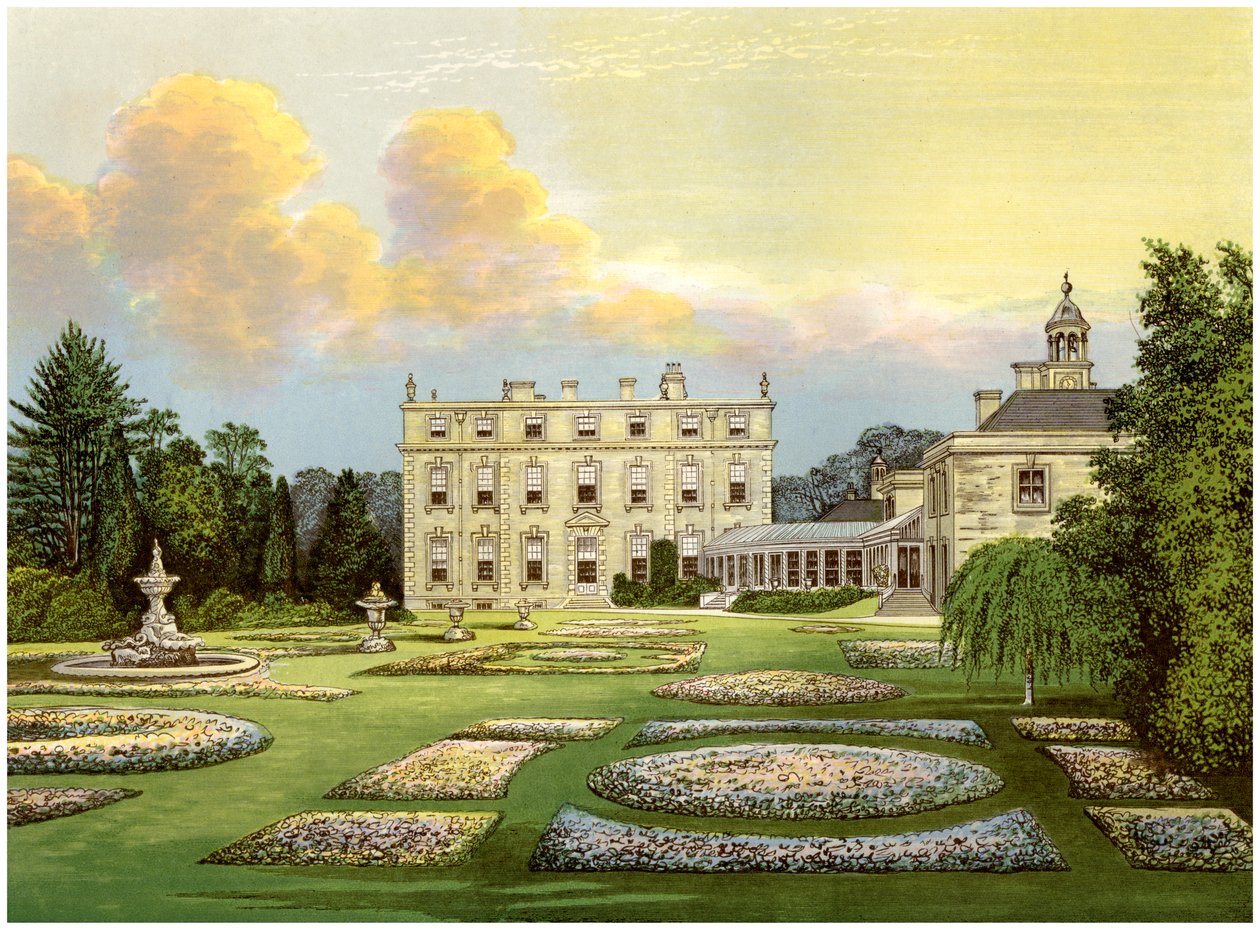 Dytchley House, Oxfordshire, hjemmet til Viscount Dillon, c1880 av Unbekannt