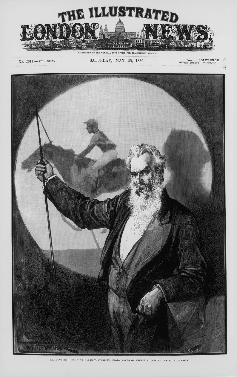 Eadweard James Muybridge, britisk-amerikansk fotopioner, 1889 av Unbekannt