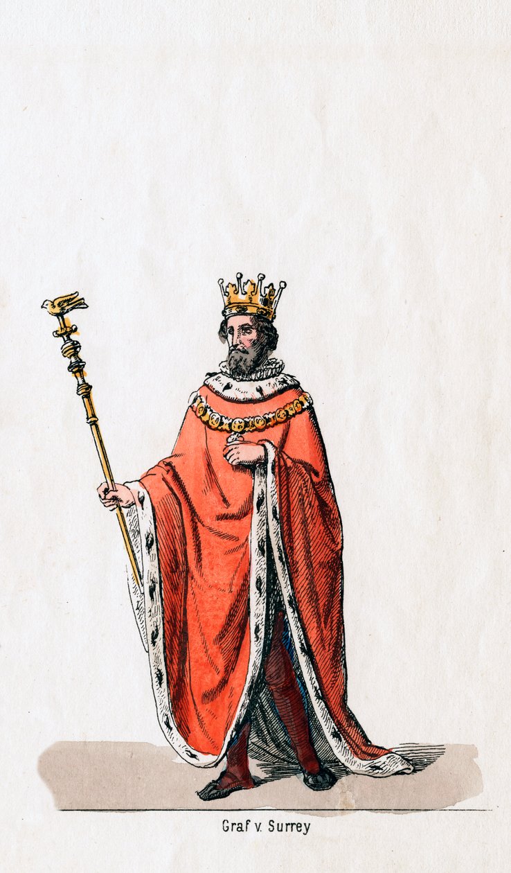 Earl of Surrey, kostymedesign for Shakespeares skuespill, Henry VIII, 1800-tallet av Unbekannt