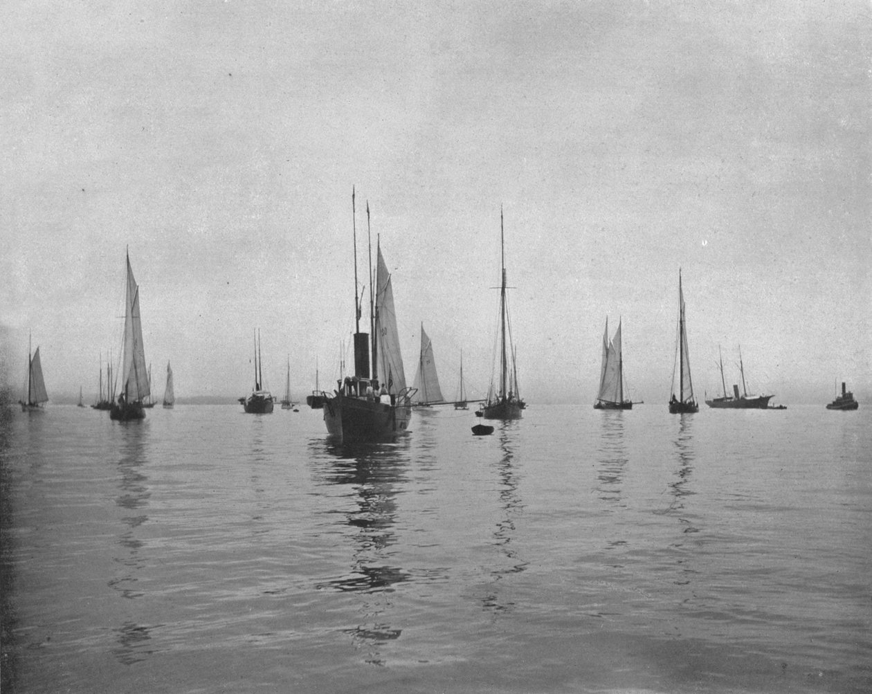 Tidlig morgen på New York Bay, USA, c1900. av Unbekannt