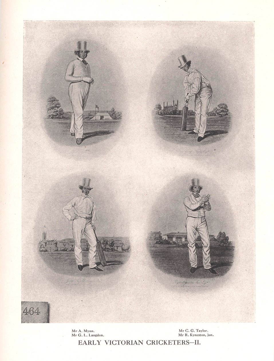 Tidlige viktorianske cricketspillere, 1800-tallet 1912 av Unbekannt