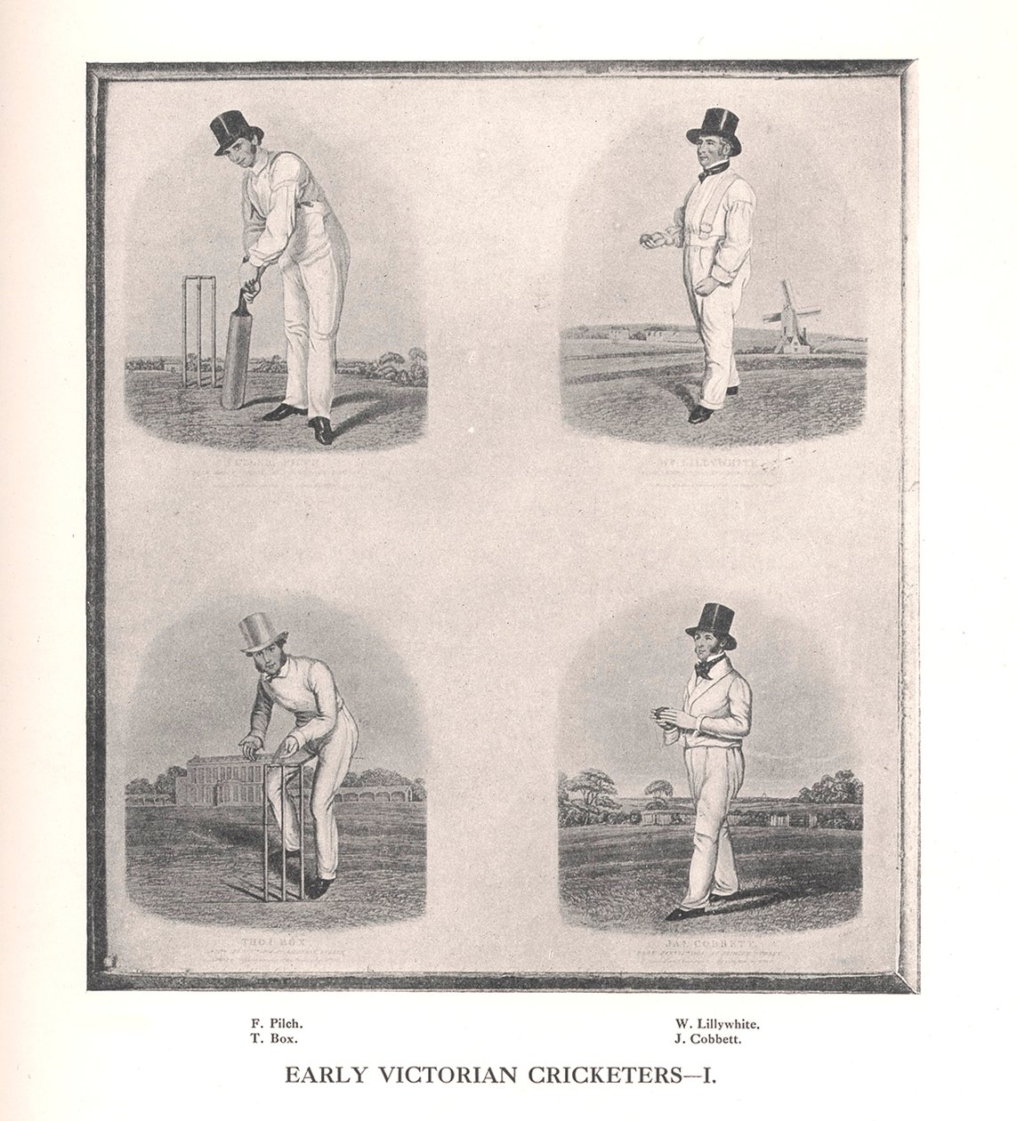 Tidlige viktorianske cricketspillere, 1800-tallet 1912. av Unbekannt