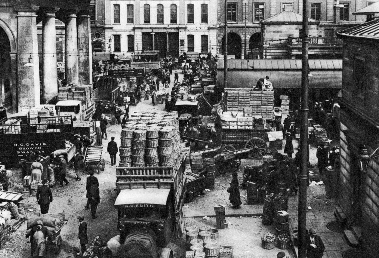 Tidlig morgen i Covent Garden, London, 1926-1927 av Unbekannt
