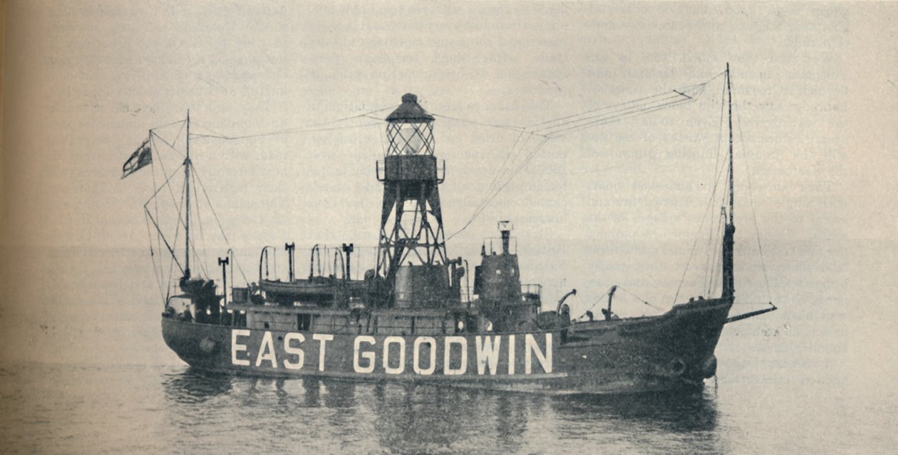 East Goodwin Lightship halvannen mil øst for Goodwin Sands, 1937 av Unbekannt