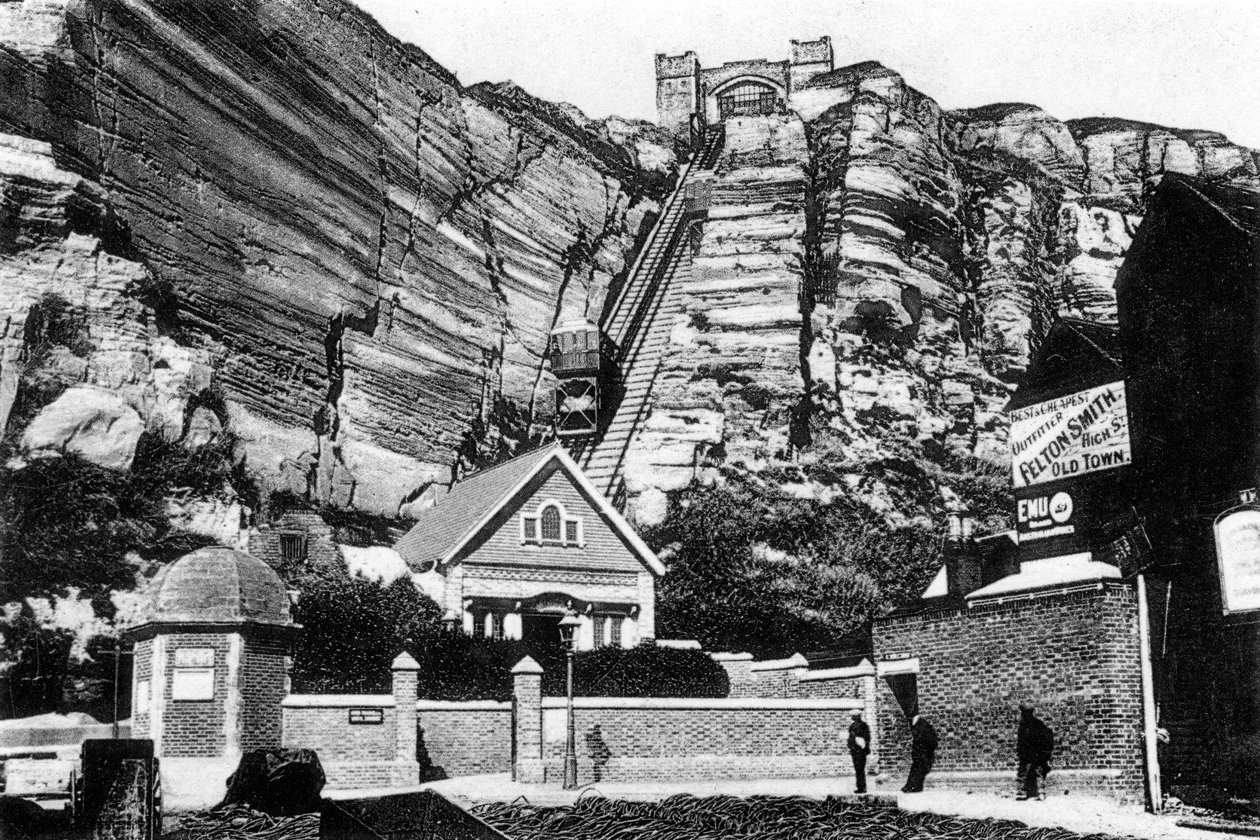 East Hill lift, Hastings, East Sussex, tidlig på 1900-tallet av Unbekannt
