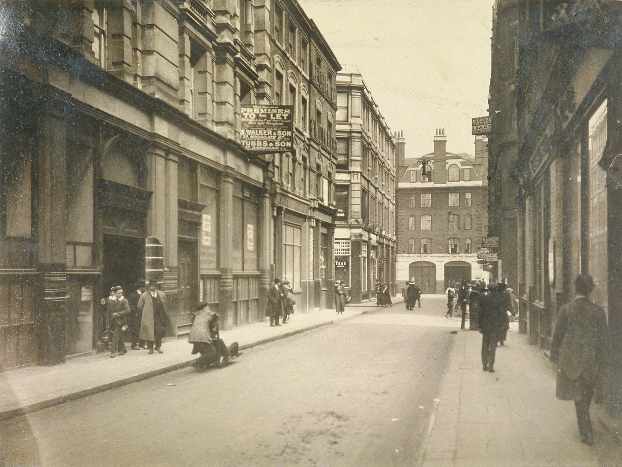 Østenden av Jewin Street, London, c1920 av Unbekannt