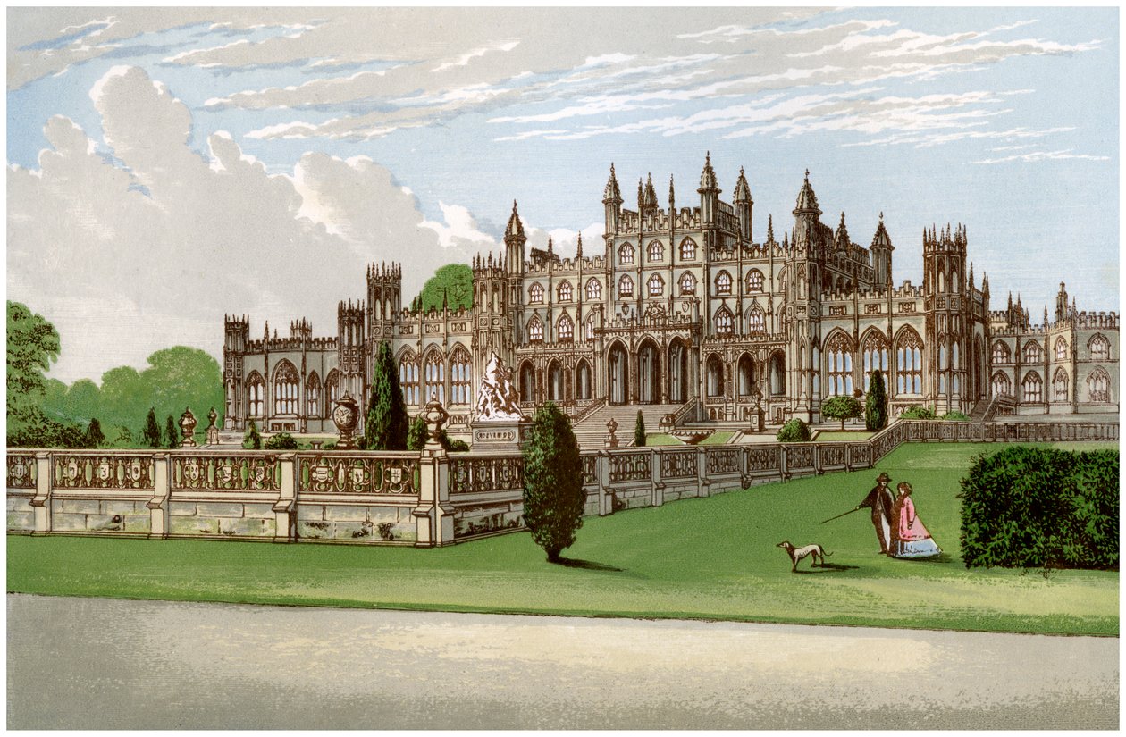 Eaton Hall, Cheshire, hjemmet til hertugen av Westminster, c1880 av Unbekannt