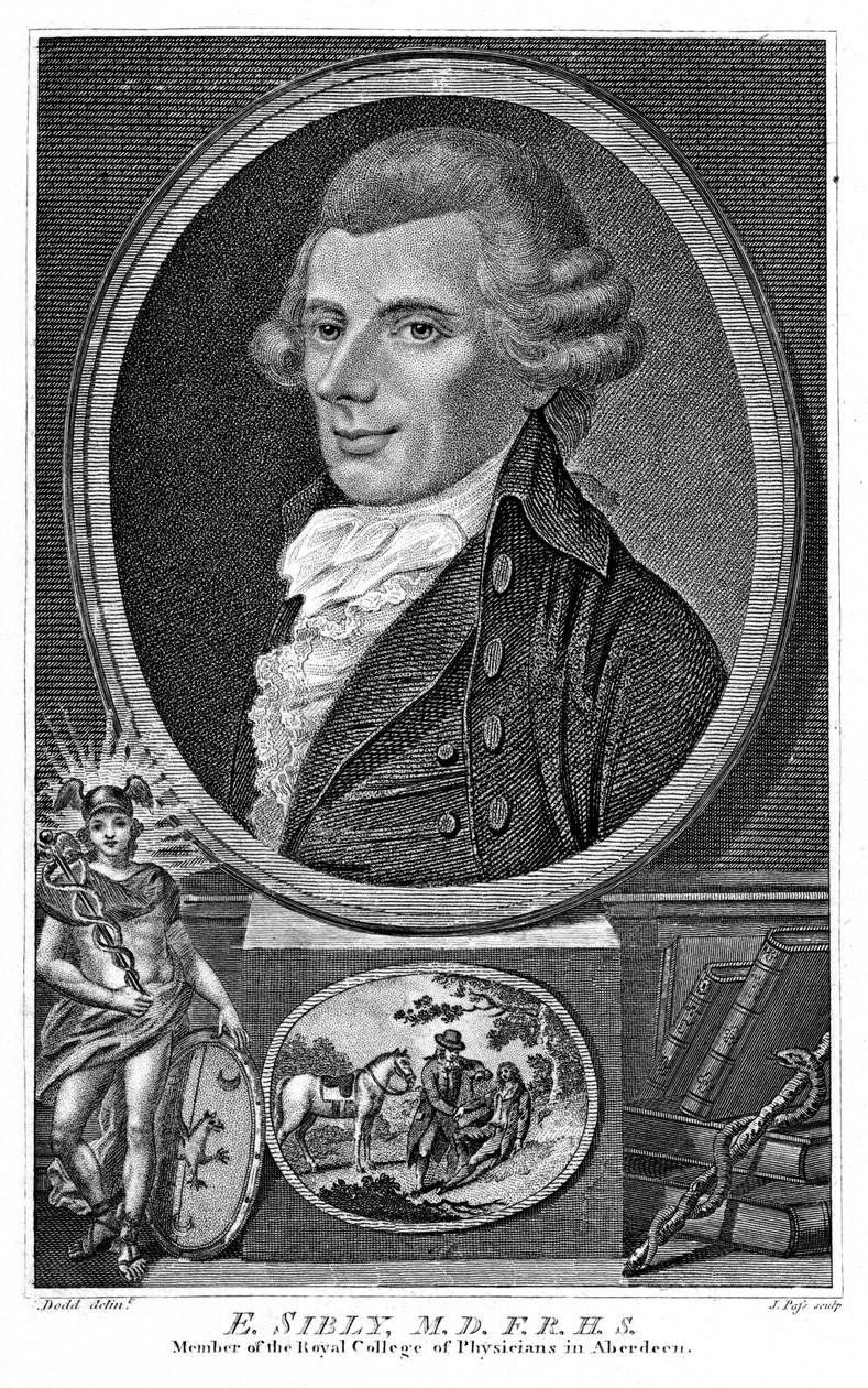 Ebenezer Sibly, britisk astrolog og lege, sent på 1700-tallet av Unbekannt