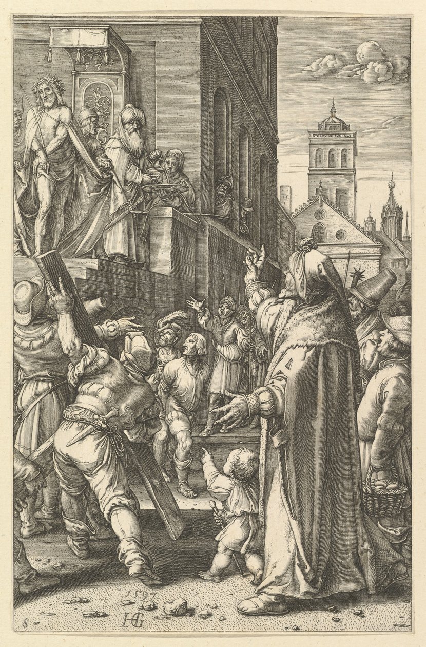 Ecce Homo, fra The Passion of Christ, ca. 1598-1617. av Unbekannt