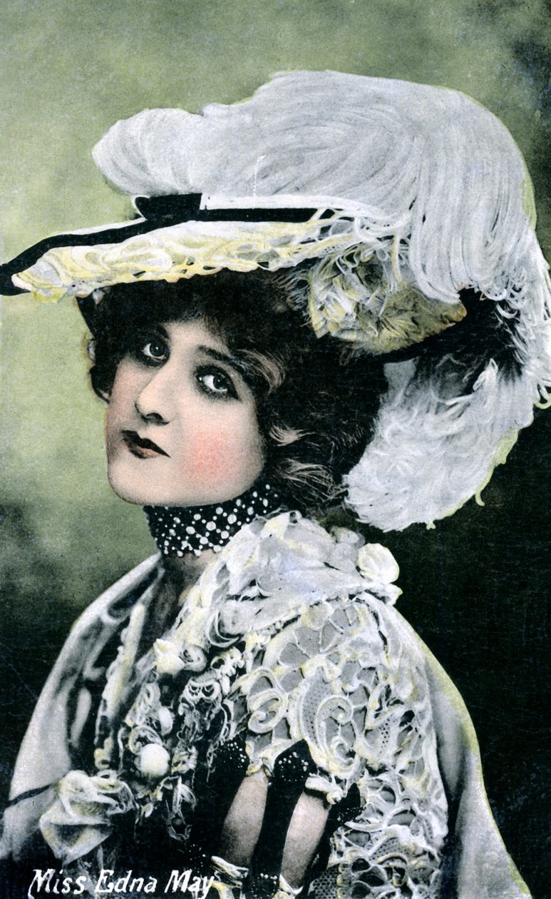 Edna May 1878-1948, amerikansk sanger og skuespillerinne, tidlig på 1900-tallet av Unbekannt