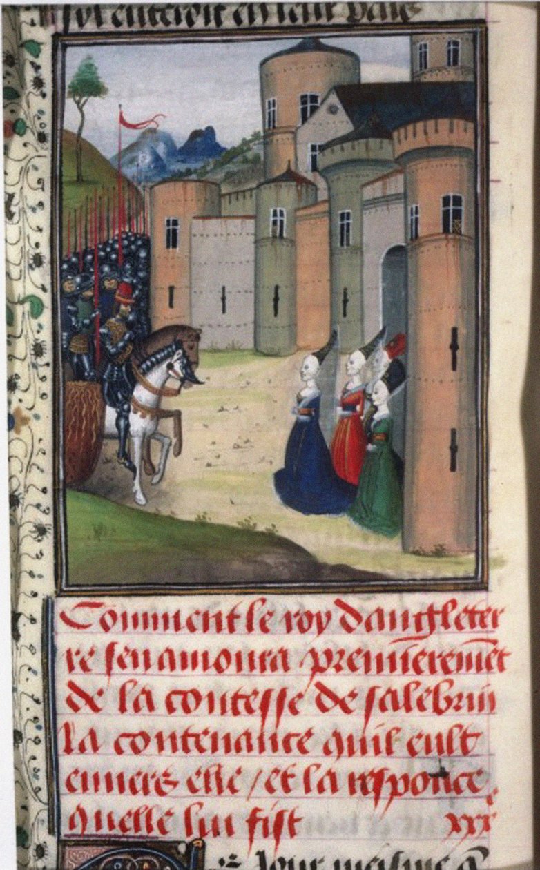 Edward III av England og Catherine Grandison. Miniatyr fra Chroniques dAngleterre av Jean de Wav av Unbekannt