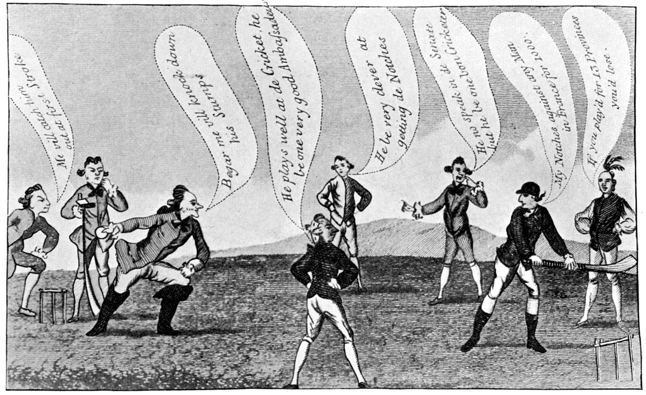 Edward Sackville 1591-1652, 4. hertug av Dorset, spilte cricket, 1700-tallet 1912 av Unbekannt