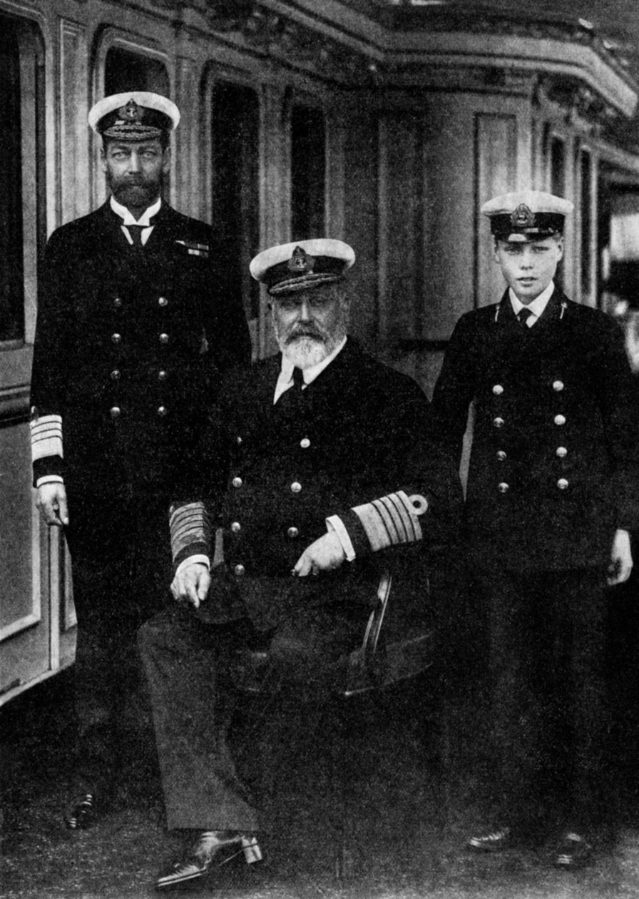 Edward VII, George V and the Prince of Wales, 1935 av Unbekannt