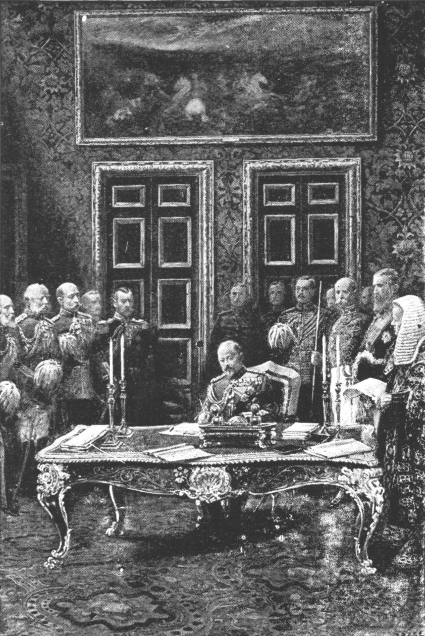 Edward VII utfører sin første statsakt...24. januar 1901. av Unbekannt