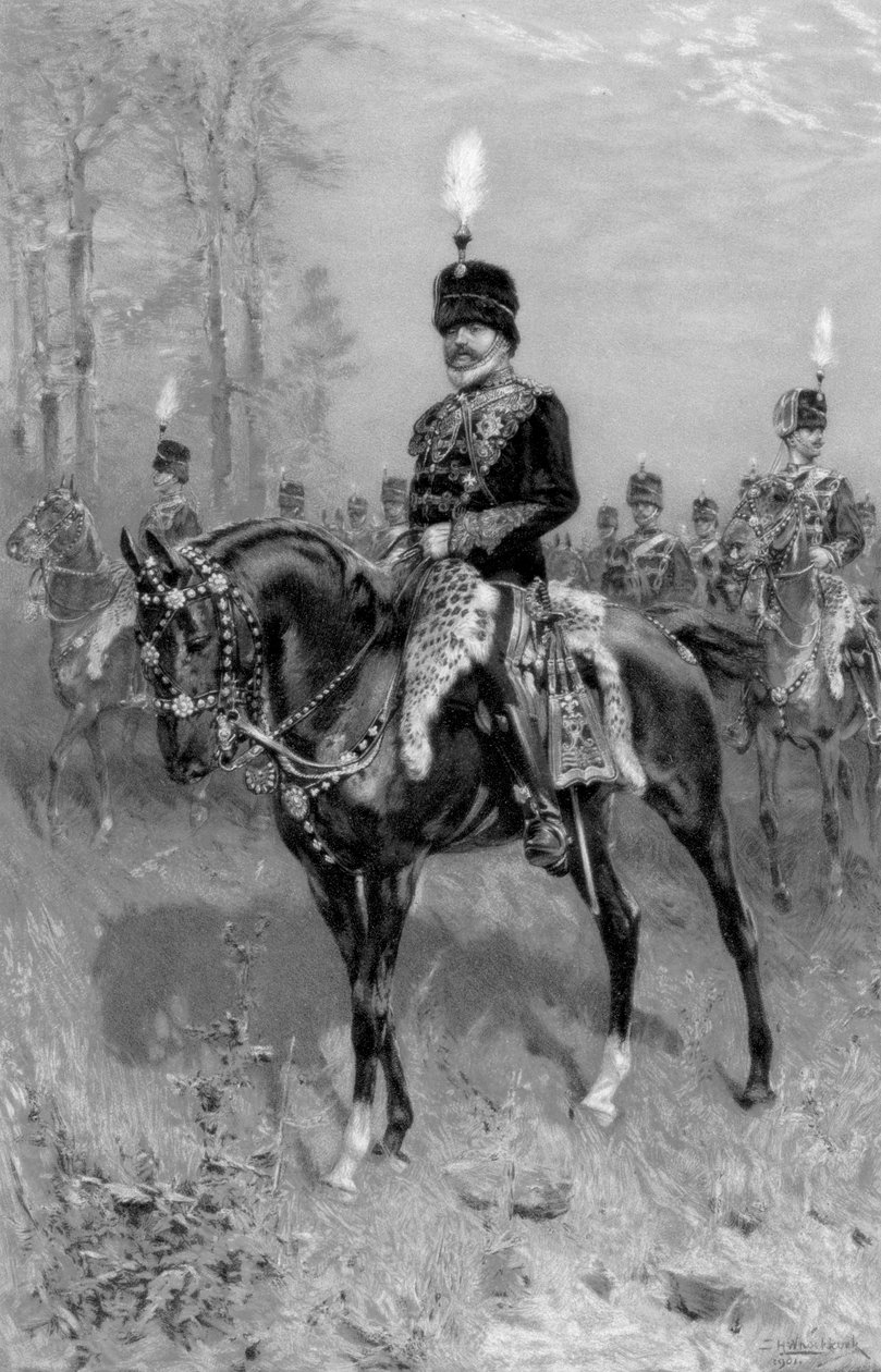 Edward VII som sjefsoberst for de 10. husarene, 1902 av Unbekannt