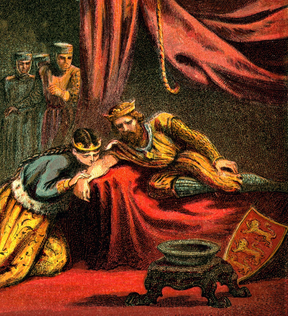 Edward av Woodstock, Prince of Wales, med sin kone, Joan, Princess of Wales, c1850 av Unbekannt
