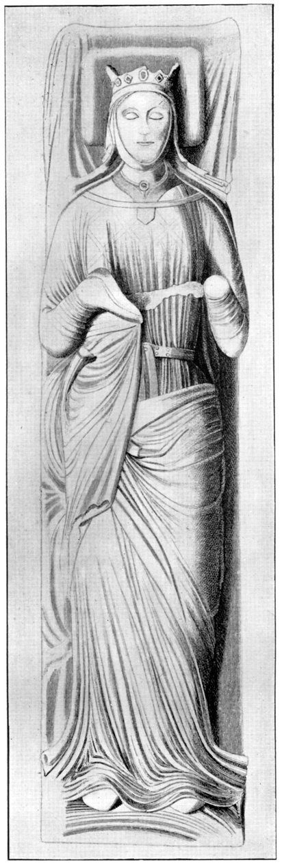 Skulptur av dronning Eleanor, konsort av Henry II, 1200-tallet, 1910 av Unbekannt