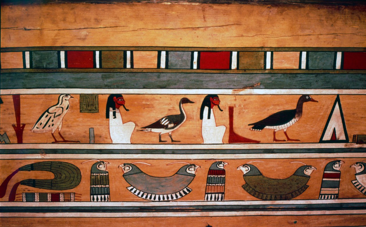 Egyptiske hieroglyfer inne i ytre kiste til steward, Seni fra El Bersha, Egypt, c2000 f.Kr. av Unbekannt