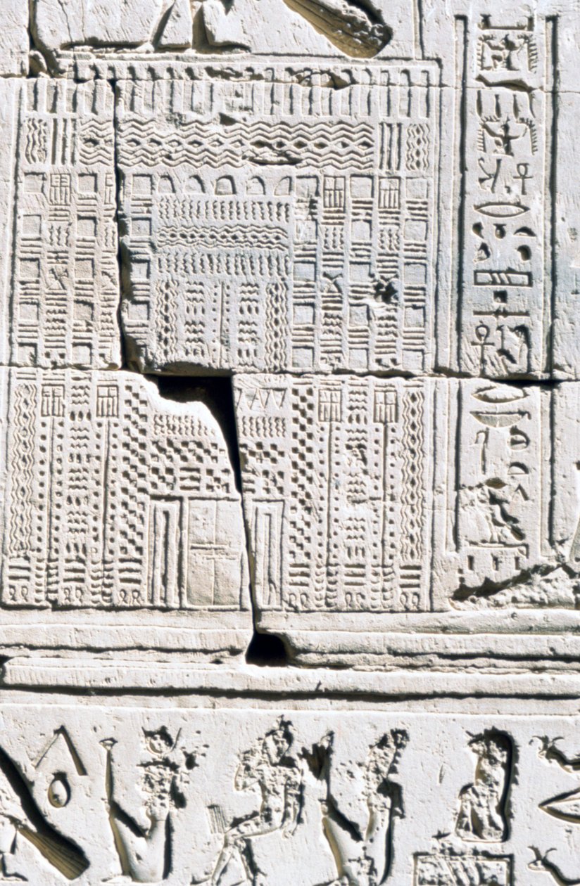 Egyptisk kalender, Temple of Kom Ombo, Egypt, 2.-1. århundre f.Kr av Unbekannt