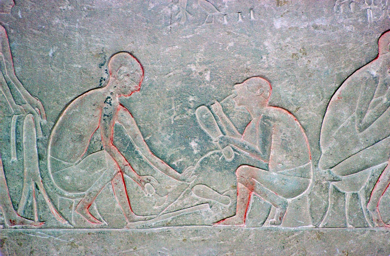 Egyptisk relieff som viser skomakere, 1300-tallet f.Kr av Unbekannt