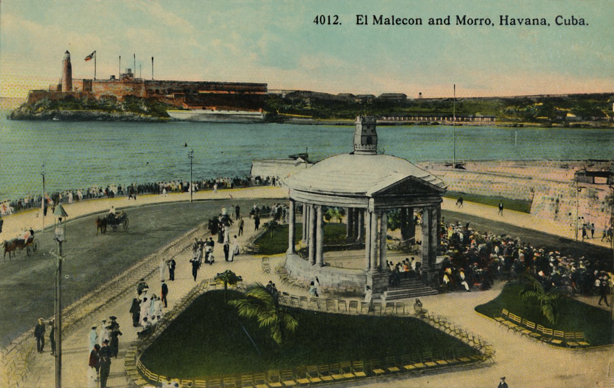 The Malecon and Morro, Havana, Cuba, c1915. av Unbekannt
