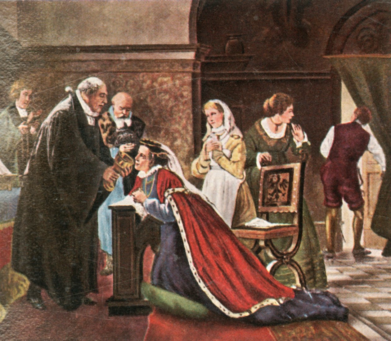 Kurfyrste Elisabeth tar nattverd etter den protestantiske gudstjenesten, 1936. av Unbekannt