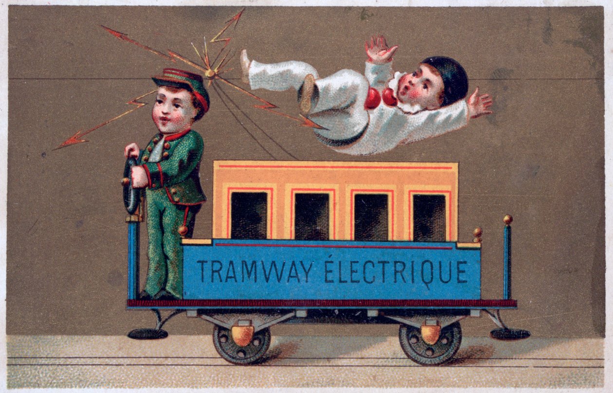Elektrisk sporvei, 1800-tallet av Unbekannt