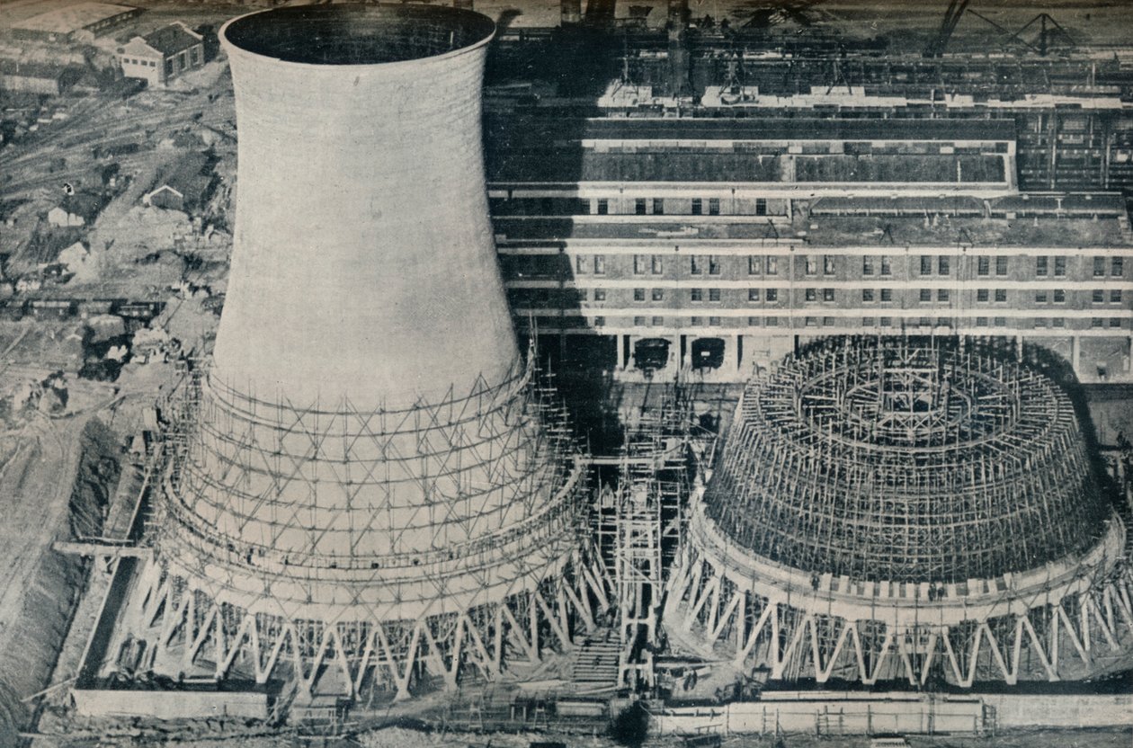 Elektrisk kraftstasjon ved Water Orton, Hams Hall, nær Birmingham, 1928 av Unbekannt