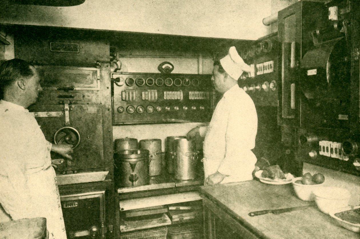 Elektrisk utstyrt togkjøkken, London og North Eastern Railway, 1930. av Unbekannt