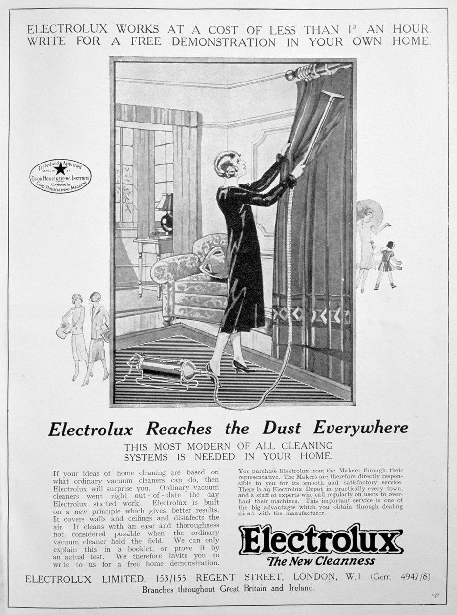 Electrolux støvsuger annonse, 1924 av Unbekannt
