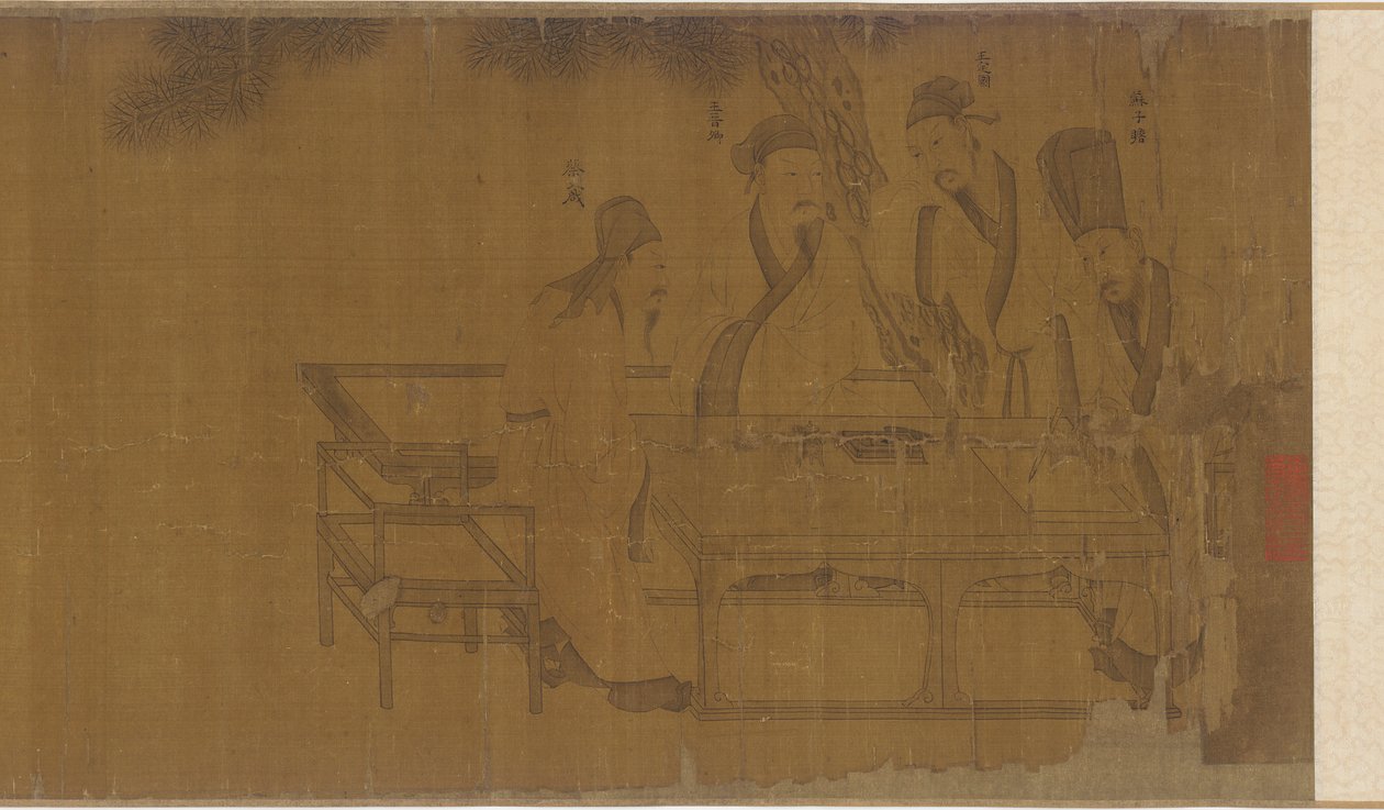 Elegant samling i den vestlige hagen, Ming-dynastiet, 1500-tallet. av Unbekannt