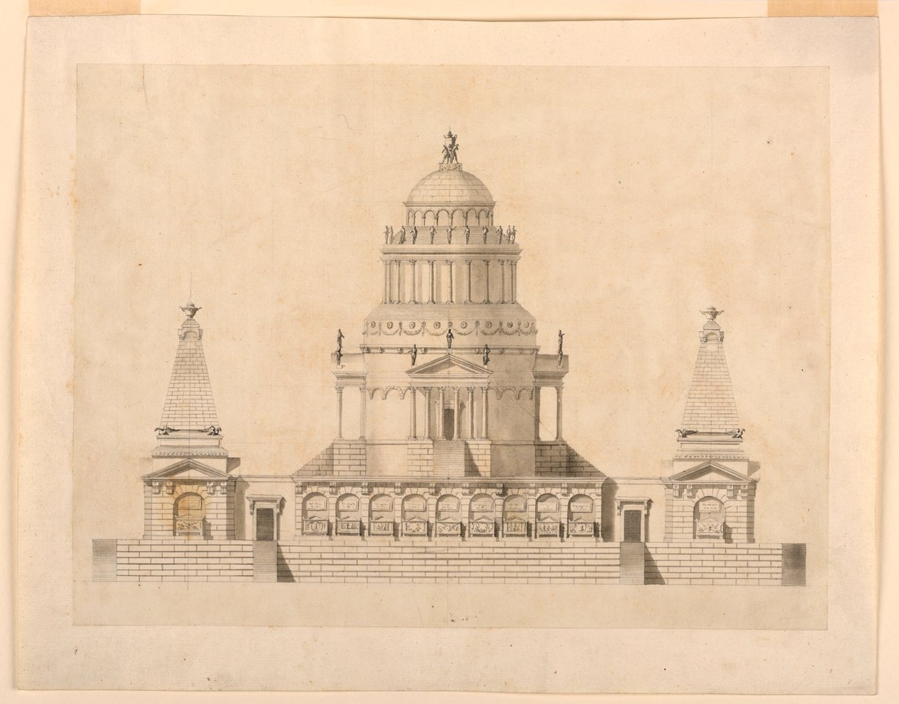 Høyde over et fantastisk mausoleum av Unbekannt
