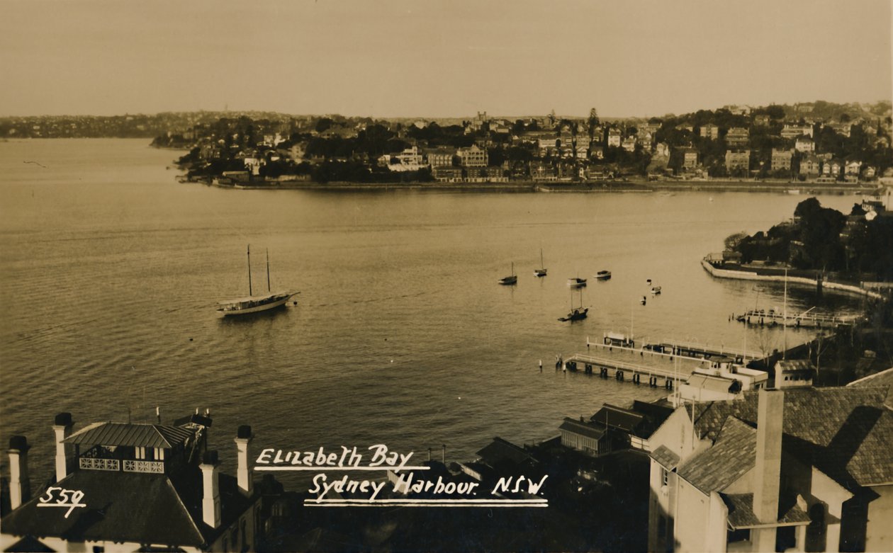 Elizabeth Bay, Sydney havn. N.S.W., . av Unbekannt